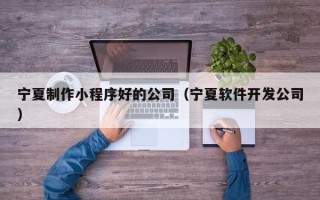 广西宁夏制作小程序好的公司（宁夏软件开发公司）